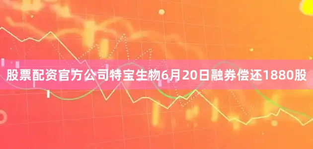 股票配资官方公司特宝生物6月20日融券偿还1880股
