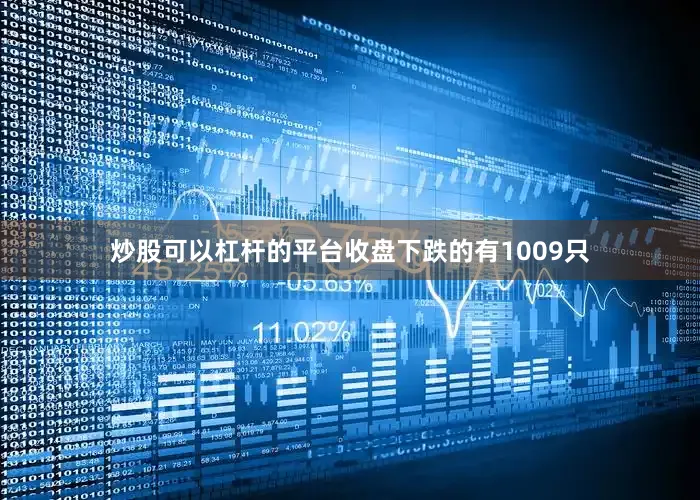 炒股可以杠杆的平台收盘下跌的有1009只